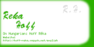 reka hoff business card